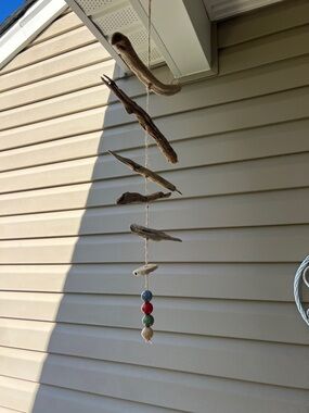 Natural driftwood wind decor from Potomac River